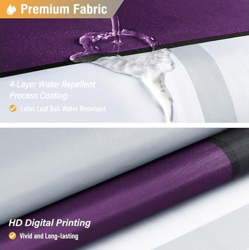 BTTN 72 x 78 Long Modern Geometric Waterproof Fabric Shower Curtain, Purple