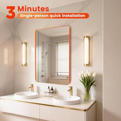 24"x 28" Orange Bathroom Mirror