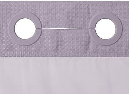 RiverDream Heavyweight Waffle No Hook Shower Curtain with Liner,Lilac,71x74