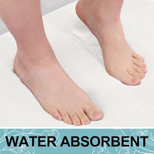 Smiry Memory Foam Bath Mat 47x17, Extra Soft and Absorbent Bathroom Rugs