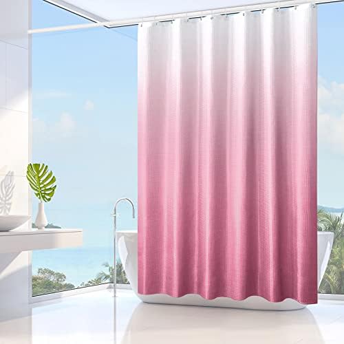 Gibelle Pink Ombre Fabric Shower Curtain for Bath Decor, 72 x 72
