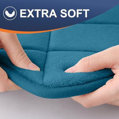 OLANLY Memory Foam Toilet Rugs U-Shaped 24x20, Ultra Soft and Absorbent