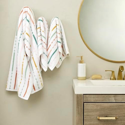 SKL Home Modesto Stripe Bath Towel, Premium 100% Cotton, Multi