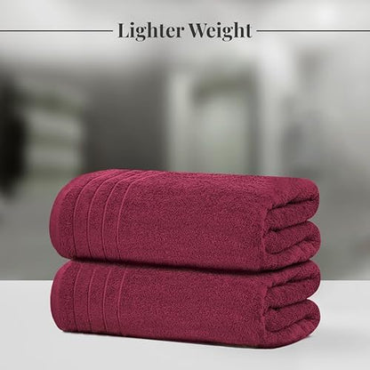 Tens Towels 8 Piece Towel Set, 2 XL Bath, 2 Hand, 4 Washcloth, Burgundy