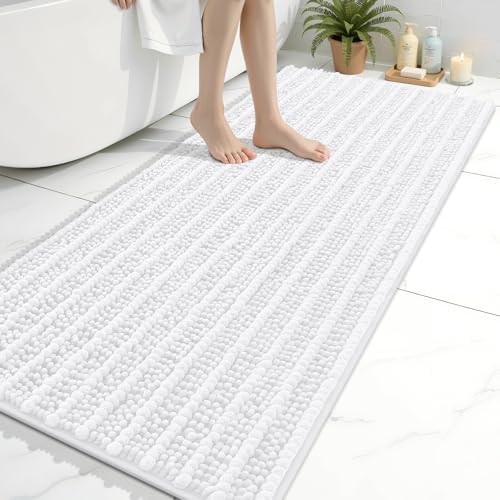 Arotive Bathroom Rugs Mat 60x24, Soft Absorbent Chenille Shaggy Bath Mat