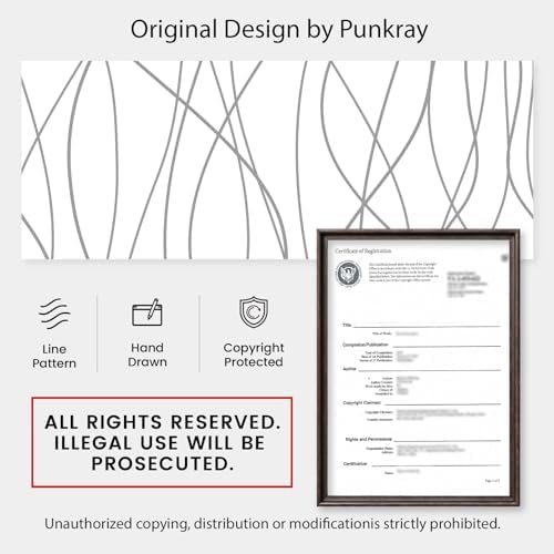 Striped Shower Curtain for Bathroom, Grey White, 72" W x 72" L
