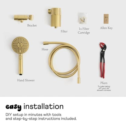 sproos! - Handheld Showerhead, High Performance Filtration, Golden Hour