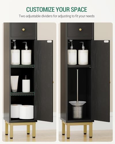 Hzuaneri Bathroom Cabinet with Shelves,Tall Bathroom Storage Cabinet