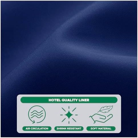 Fabric Shower Curtain Liner 72x72 Inch-Navy Standard Size Shower Liners