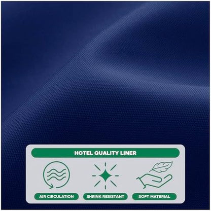 Fabric Shower Curtain Liner 72x72 Inch-Navy Standard Size Shower Liners