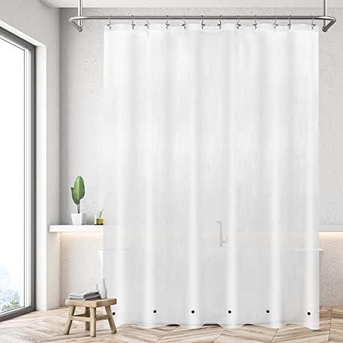 Mrs Awesome Extra Long Frosted Shower Curtain Liner with 6 Magnets 72x84