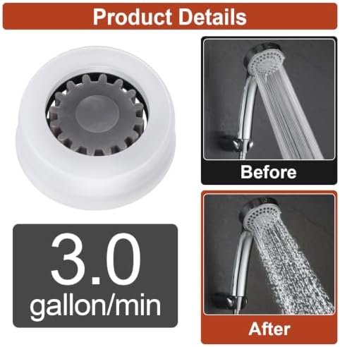8Pcs Shower Flow Restrictor, Grey Water Flow Reducer Control Value