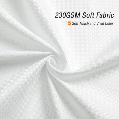 Gibelle Extra Long 230GSM Heavy Duty White Shower Curtain, 72 x 84