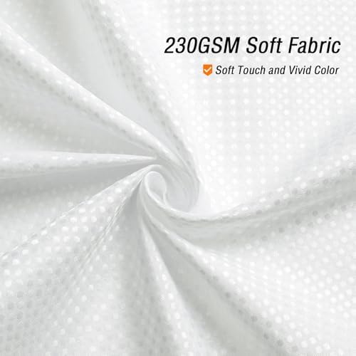 Gibelle Long 230GSM Heavy Duty White Shower Curtain, 72 x 78