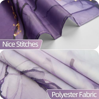 Purple Marble Stall Waterproof Shower Curtain 36x72 inches