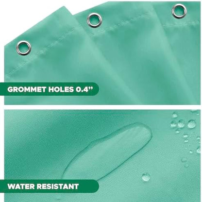 Fabric Shower Curtain Liner 72"W x 84"L-Teal Extra Long Shower Liners