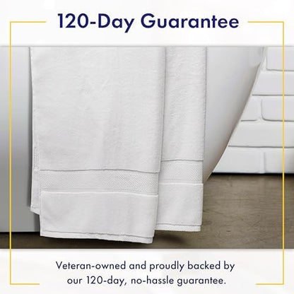 Alusa Home 100% Organic Luxury Bath Sheets - GOTS Certified - Extra Large 35x70 Inches (Pack of 2) Zero-Twist, Long-Staple Cotton Bath Sheet Set (White)