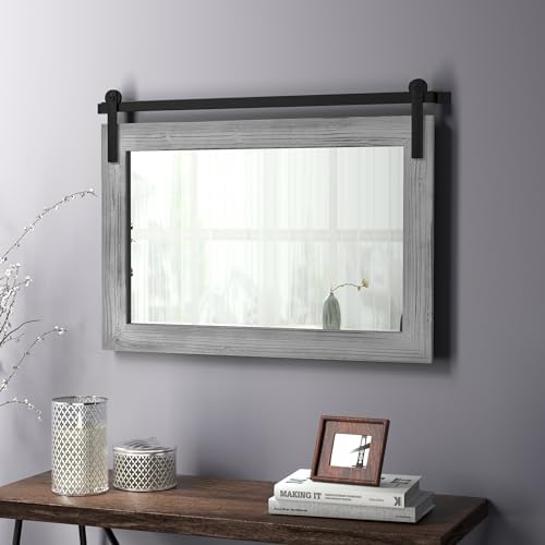 COGOOD Farmhouse Bathroom Mirrors for Over Sink - 26 x 41 Grey