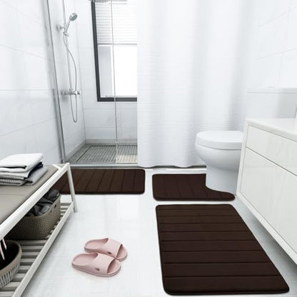 Buganda Memory Foam Bath Mat 34 x 20, Ultra Soft Absorbent Bathroom Rugs