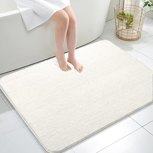 OLANLY Large Bathroom Rugs 40x32, Extra Soft Absorbent Chenille Bath Rugs