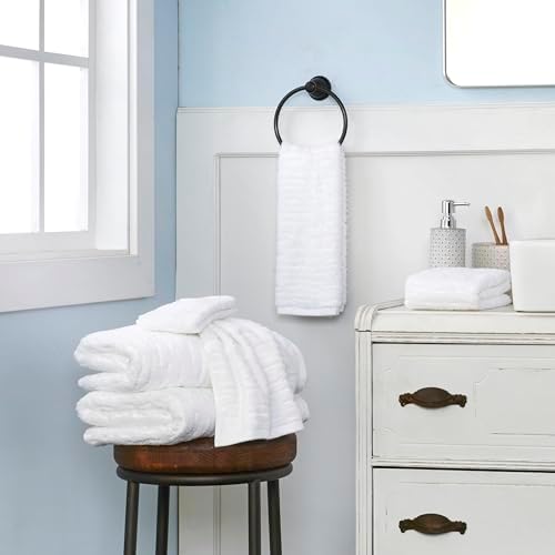 SKL Home CloudSoft Bath Towel, 100% Cotton Luxury, White
