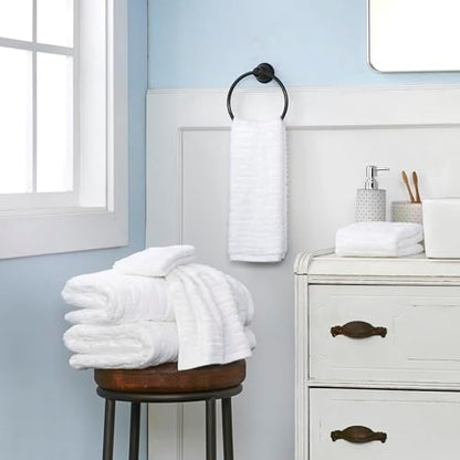 SKL Home CloudSoft Bath Towel, 100% Cotton Luxury, White