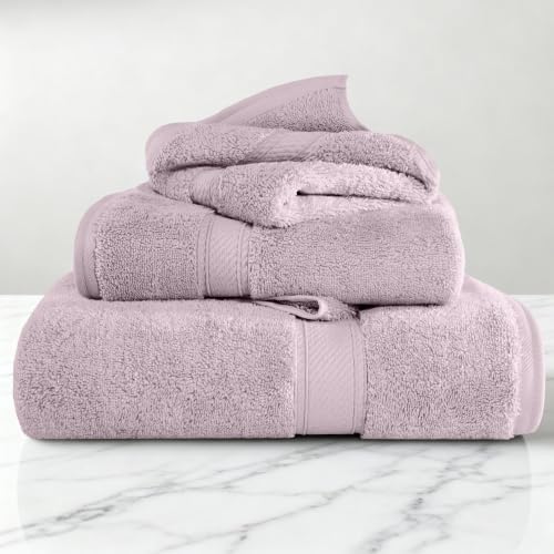 SUPERIOR Egyptian Cotton Ultra Plush & Absorbent, 3 Piece Set, Purple