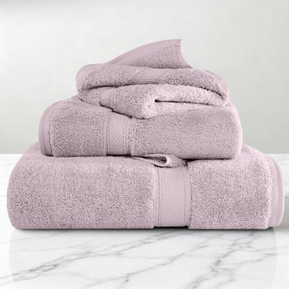 SUPERIOR Egyptian Cotton Ultra Plush & Absorbent, 3 Piece Set, Purple