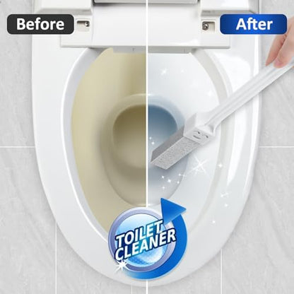 Navona 10 Pack Pumice Stone Toilet Bowl Cleaner with 2 Extra-Long Handles