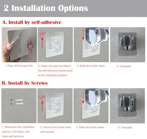 Shower Head Holder, Handheld Showerhead Holder, Wall Shower Bracket