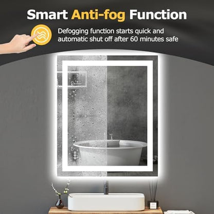 Hivone 36"X30" LED Bathroom Mirror with Lights, UL Listed