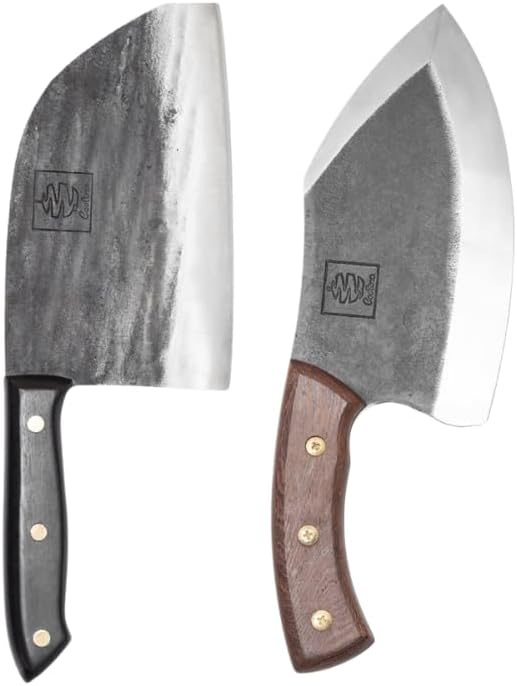 COOLINA The Real Duo Lixy & Promaja High Carbon Steel Knife Set | Versatile Handmade Knives for Chopping & Dicing, Full Tang, Ergonomic Handles | Perfect for BBQ & Grill