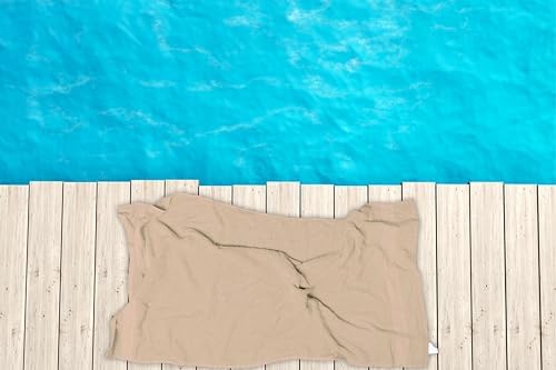 Bath Towels Pack of 6 – 24" x 48" – 100% Cotton Terry, Soft, Quick-Dry & Highly Absorbent – Beige Towels for Bathroom, Spa, Gym, Hotel, Pool & Everyday Use