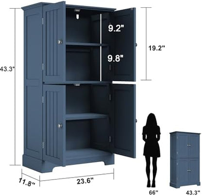ChooChoo Bathroom Floor Cabinet with Adjustable Shelves