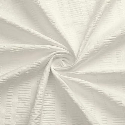 Aiyufeng Cream Stall Fabric Shower Curtain - Soft & Lightweight Small Shower Curtain with Texture for Narrow Stall Size, Machine Washable - 36x72, Cream