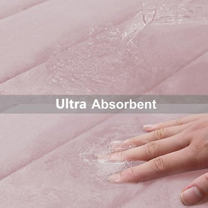 Buganda Memory Foam Bath Mat 30 x 20, Ultra Soft Absorbent Bathroom Rugs