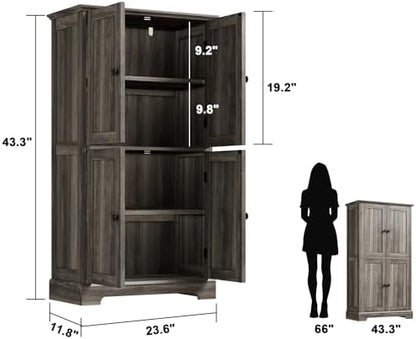 ChooChoo Bathroom Floor Cabinet with Adjustable Shelves