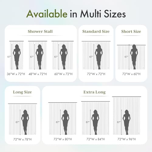 Bathway Clear Shower Curtain Liner 60 x 72 Plastic Shower Curtain Liner PEVA Waterproof Shower Curtain Liner with 3 Magnets and 10 Rustproof Grommet Holes, Lightweight Stall Shower Liner for Bathroom