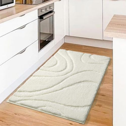 DEXDE Bathroom Rugs Non-Slip Mat for Bathroom Floor Tub Shower, 24x36 White