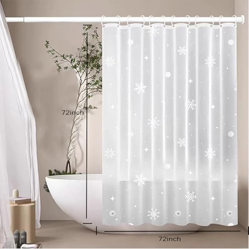 Shower Curtain Liner, 100% Waterproof Peva Shower Curtains with 3 Duty Heavy Bottom Magnets and 12 Rust Proof Grommets, 72x72 Weighted Shower Liner for Shower Stall, Bathtubs