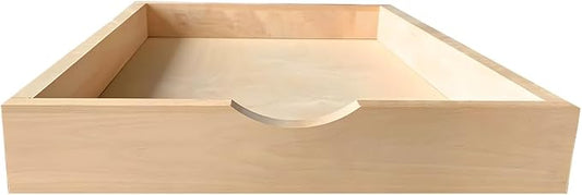 Pull Out Drawer for Cabinets, 30" Wide Cabinet Slide Out Shelve, Pull Out Pantry Shelves, Kitchen Cabinet Drawer Box, Unassemble, Solid Wood Dovetail Joint (Wood Color, 26"W x 3 1/8"H x 21"D)