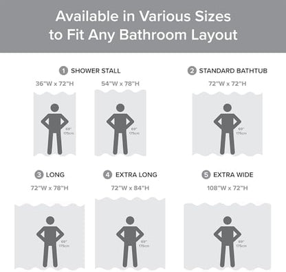 Madison Park Arbor Waffle Extra Long Shower Curtain, 72 x 84, Grey Solid