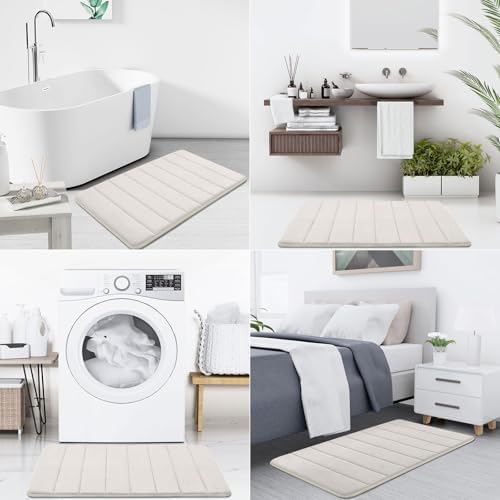 Buganda Memory Foam Bath Mat 47 x 32, Ultra Soft Absorbent Bathroom Rugs