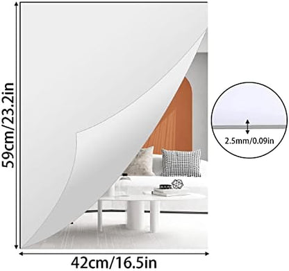 A2 Acrylic Mirror Sheet for Wall, 16.5 x 23.2 x 1Pcs