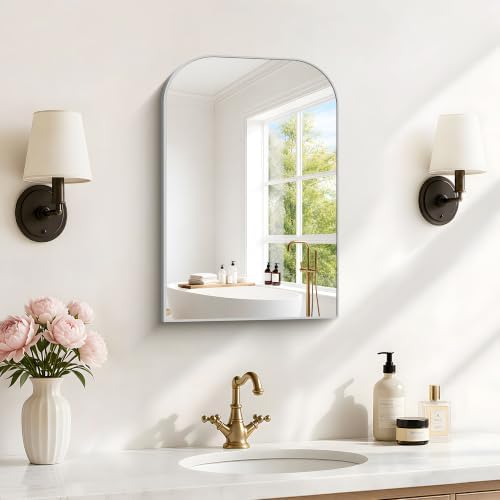 YIROMAN Bathroom Mirrors for Over Sink,16"x24" Silver Vanity Mirror