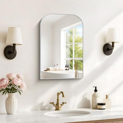 YIROMAN Bathroom Mirrors for Over Sink,16"x24" Silver Vanity Mirror