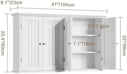 ChooChoo Laundry Cabinet with 4 Doors and Adjustable Shelves