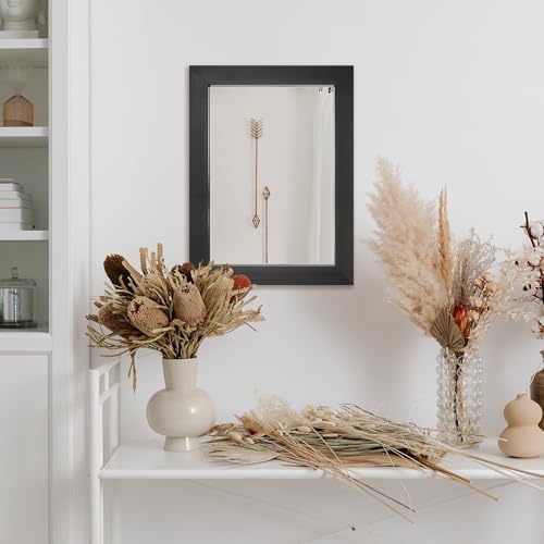 Ruomeng Wall Mirror Rectangle Decorative Mirror 12x16 Inch, Black