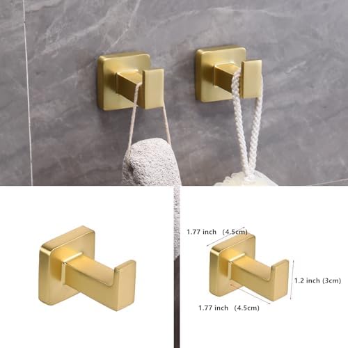 5 Piece Bathroom Hardware Accessories Set Brushed Gold,24 Inch Towel Bar Set,Towel Rack Set,Bathroom Towel Holder Set