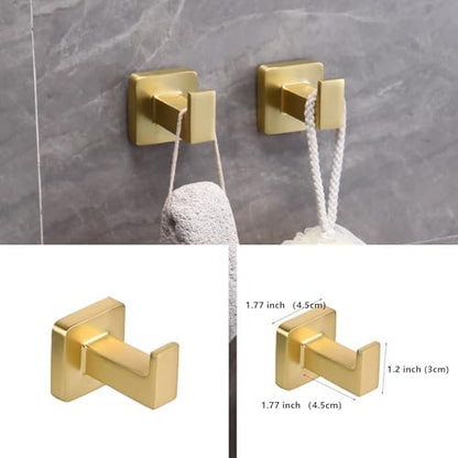 5 Piece Bathroom Hardware Accessories Set Brushed Gold,24 Inch Towel Bar Set,Towel Rack Set,Bathroom Towel Holder Set
